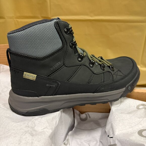 Oboz Burke Mid Leather B-Dry Men's Shoes Granite Size 10.5 - Picture 2 of 11